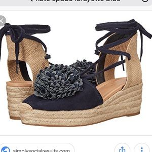 Kate Spade Espadrille wedges flats size 7.5